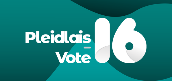 Vote 16 Aqua Graphic