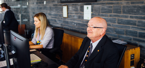 Members of Senedd Visiting Staff Pictured In The Senedd Reception